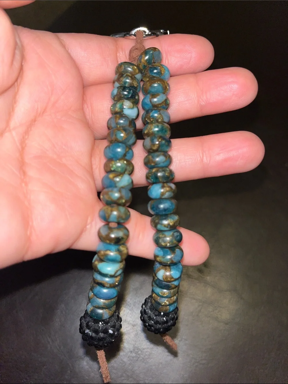 Beaded genuine stone Tassel Keychain - Unbranded
